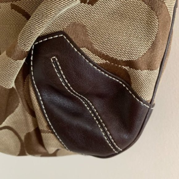 Tan/Brown Coach Signature Y2K Short Strap Hobo Bag - Picture 8 of 10